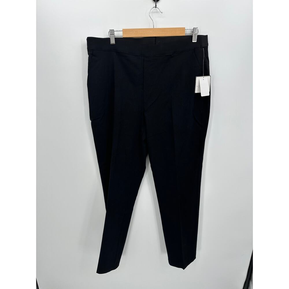 Laundry Womens Black Pull‎ On Stretch Pants Size XL NWT Career Office Minimal